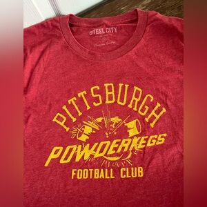Steel City unisex size medium short sleeve T-shirt, Pittsburgh Powderkegs